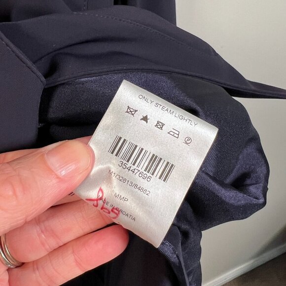 Rena Lange Blazer Jacket Size 10 Navy Blue Work Career Travel Business Office - Picture 10 of 10